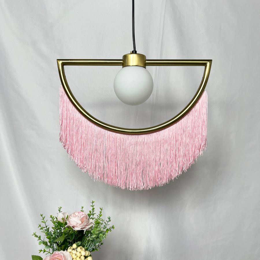 Aeyee Tassel Pendant Light, Modern Pink Chandelier, Boho Hanging Light added by Erica Ramon