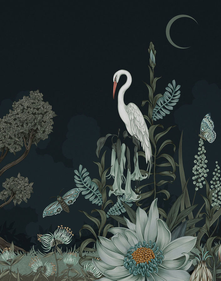 Night Heron Mural Wallpaper added by Sarah Griffin