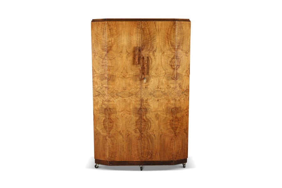 HIGHLY FIGURED 1930s WARDROBE IN WALNUT added by Spoak Member