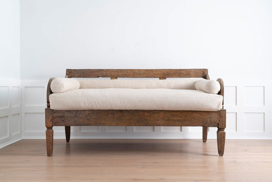 Winged-Arm Hand Carved Teak Daybed added by Poppy&Gail 