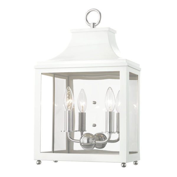 Mitzi by Hudson Valley Lighting H259102-PN/WH 2 Light Wall Sconce in Polished Nickel/White added by Hilary Finn