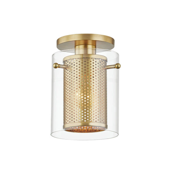 Mitzi by Hudson Valley Lighting H323601-AGB 1 Light Flush Mount in Aged Brass added by Sarah Jackson