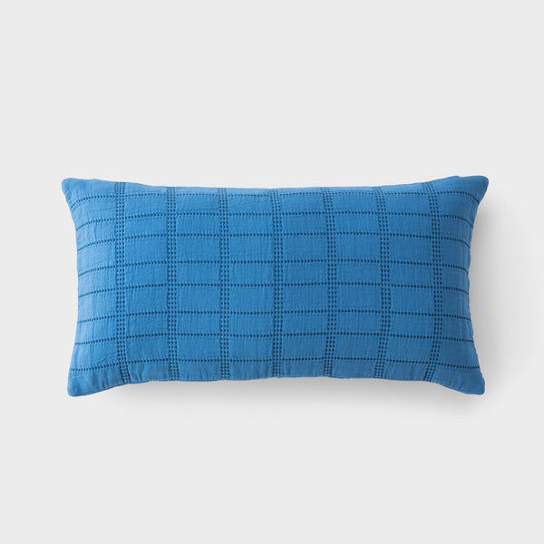 Blue Grid Stitch Lumbar Pillow added by Brittany Allerdyce
