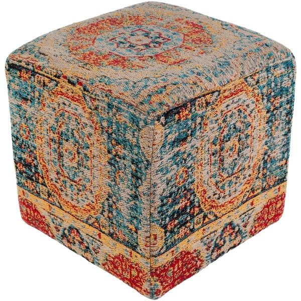 Fremont Traditional Oriental Bright Blue Pouf added by Spoak Member