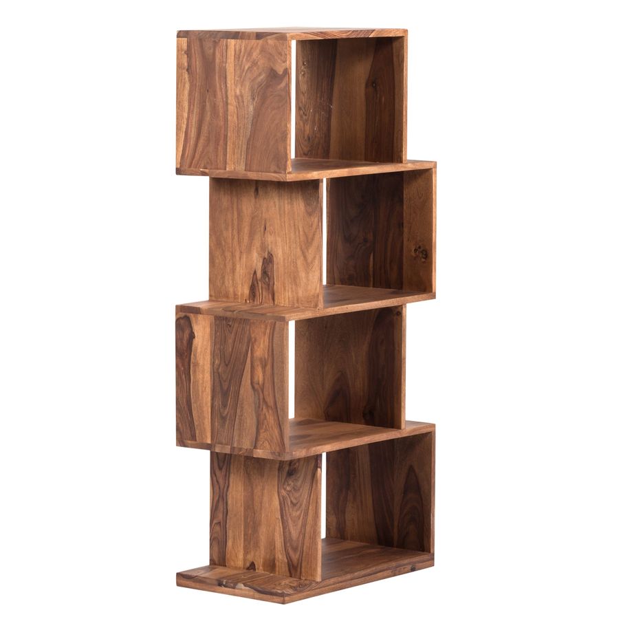 Wanderloot Urban Mid-Century Modern Sheesham Wood Bookshelf, 4 Shelves - 48"H x 12"W x 22"L added by Spoak Member