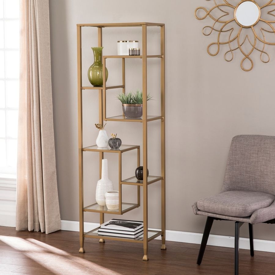 Tall Display BookCase Etagere in Gold added by Spoak Member