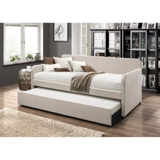 Porch & Den Anthony Upholstered Casual Daybed Set with Trundle - Bed Bath & Beyond - 27522972 added by Courtney Hill