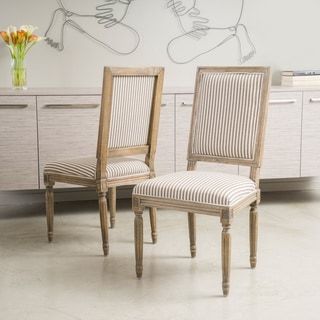 Madison Weathered Oak Dining Chair (Set of 2) by Christopher Knight Home - Bed Bath & Beyond - 9165505 added by SABi iNTERIORS