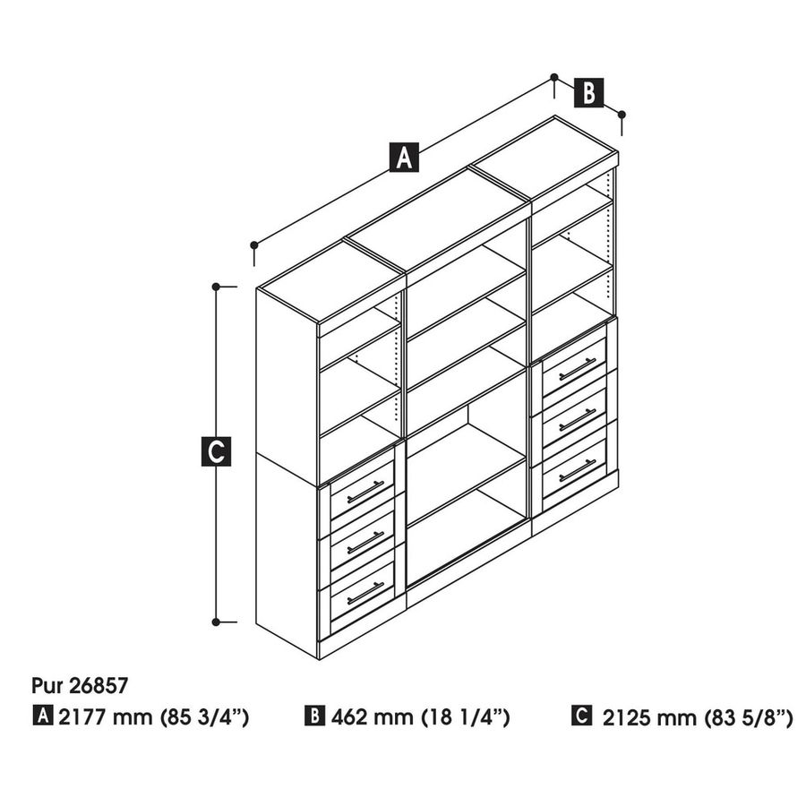 Pur by Bestar 86-inch Classic Kit Storage Unit - 86" - On Sale - Overstock - 9626533 added by Kate Lynn Nemett
