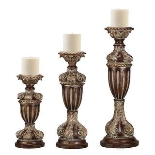 Victoria Porcelain Candlestick Set of 3 - 20'' H x 6.25'' W x 6.25'' D - Overstock - 32816580 added by Where The Heart Is Designs