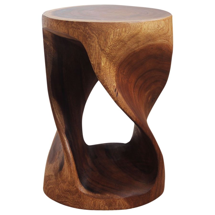 Haussmann® Round Wood Twist Accent Table 14in DIAx20in High Walnut Oil - 14 x 14 x 290 added by Trudy Jones