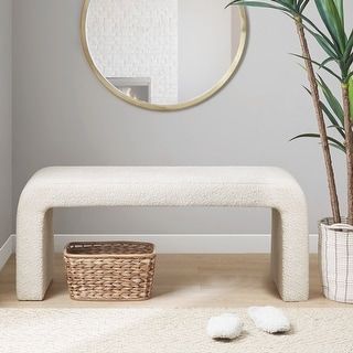 INK+IVY Steve Cream Boucle Waterfall Bench - Bed Bath & Beyond - 37992440 added by Where The Heart Is Designs