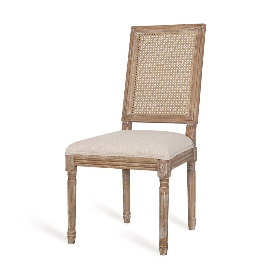 Regina French Country Wood and Cane Upholstered Dining Chairs (Set of 2) by Christopher Knight Home - Bed Bath & Beyond - 33761259 added by SABi iNTERIORS