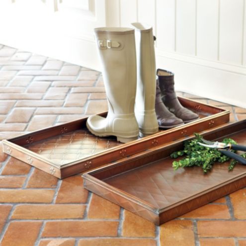 Entryway Boot Trays - Mudroom Boot Tray - English Boot Tray - Metal Boot Tray added by Jennifer Hickey