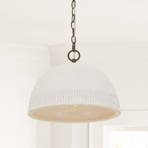 Hanley Ceramic White Dome Pendant Lighting Fixture added by Emily York