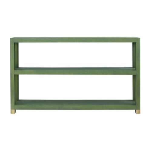 Capri Wood Console Storage Table with Shelves added by Hillary Giampietro