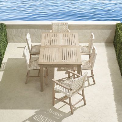 Isola 7-pc. Rectangular Dining Set in Weathered Finish | Frontgate added by Liz Kirby