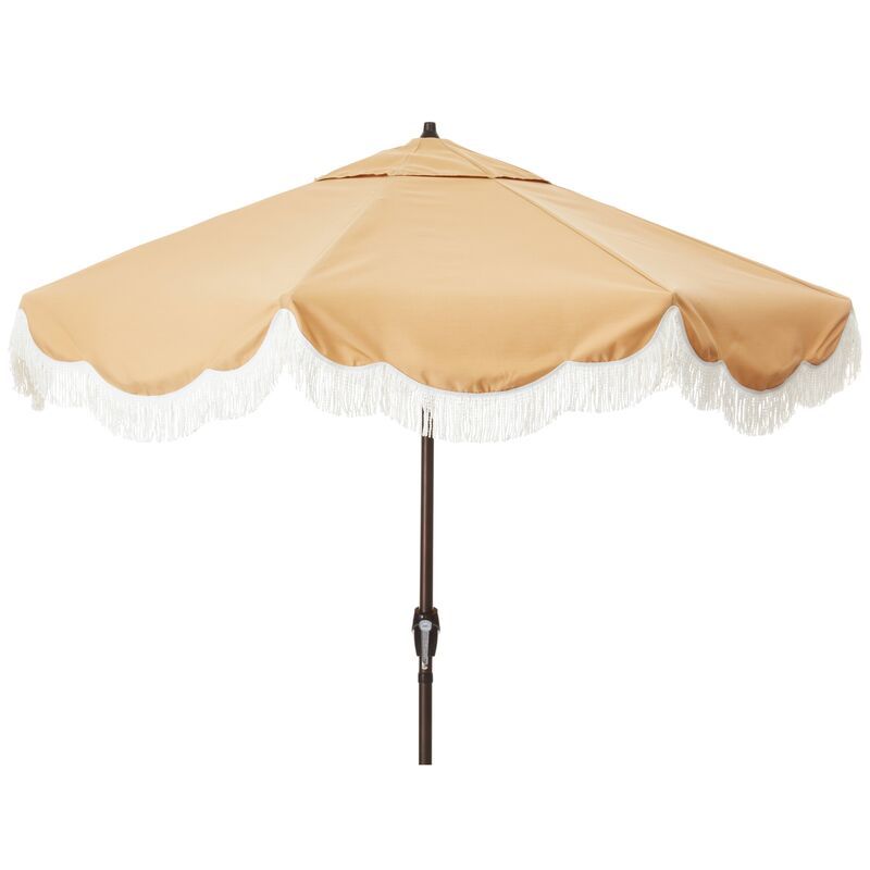 Cloud Fringe Patio Umbrella, Wheat added by Laurence Bradford