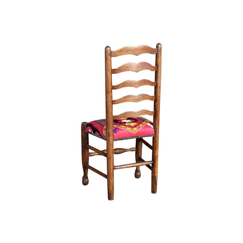 19th-C. English Ladderback Suzani Chair added by Xakota Espinoza