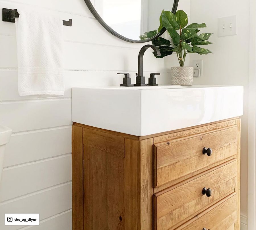 Mason 31.5" Single Sink Vanity, Wax Pine Finish added by Kate Lynn Nemett