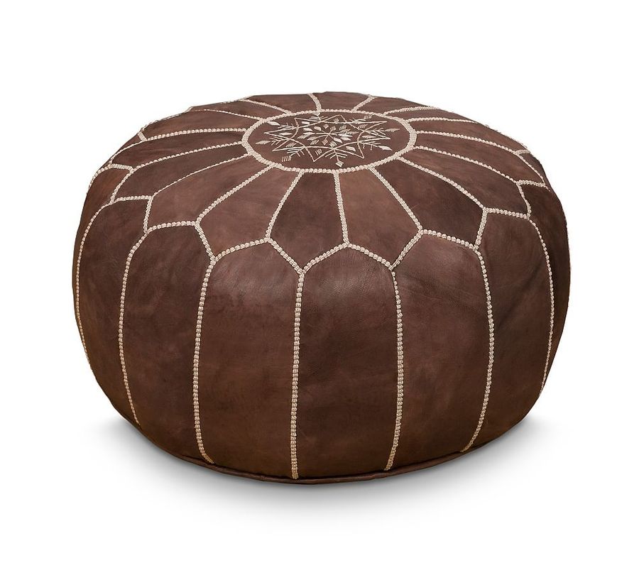 Nadia Moroccan-Style Leather Pouf added by Spoak Member