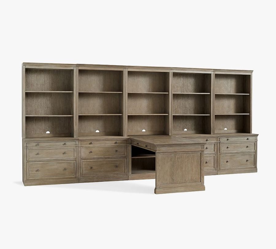 Livingston Peninsula Desk with 175&quot; Bookcase Suite added by Spoak Member