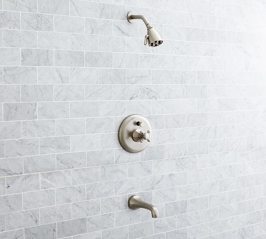 Victoria Cross Handle Pressure Balanced Bathtub &amp; Shower Set added by Spoak Member