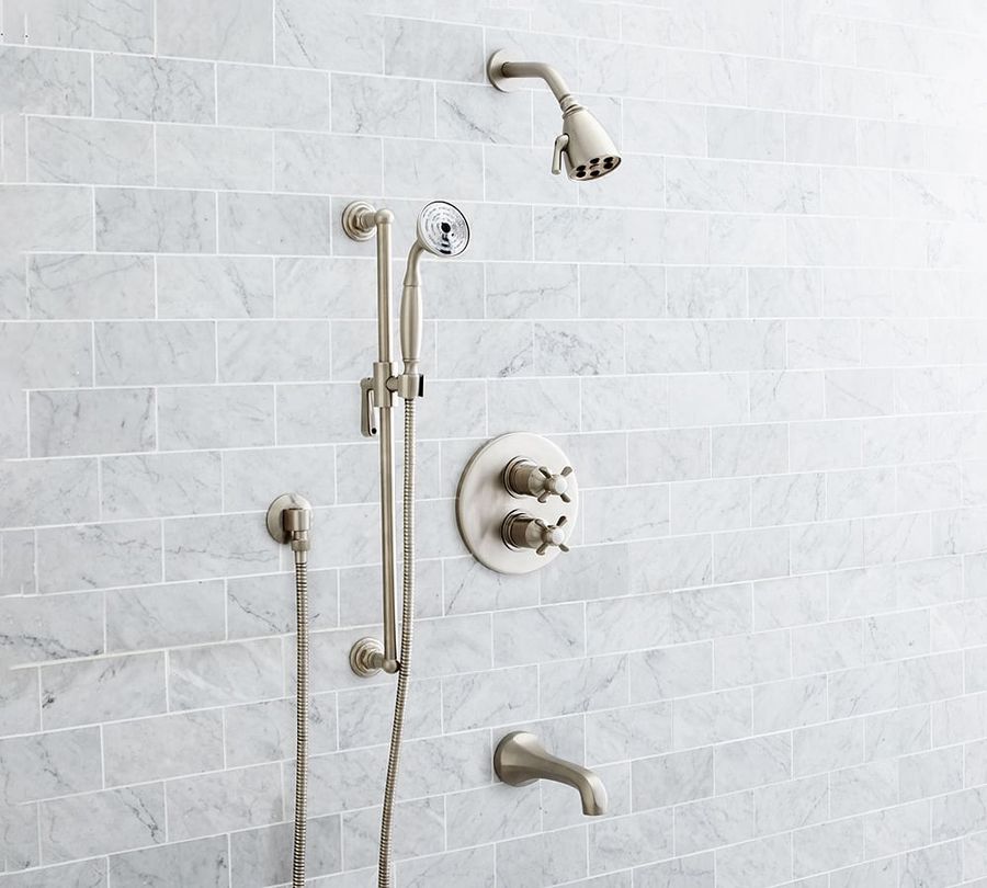 Victoria Cross Handle Thermostatic Bathtub &amp; Shower Set with Handshower added by Spoak Member