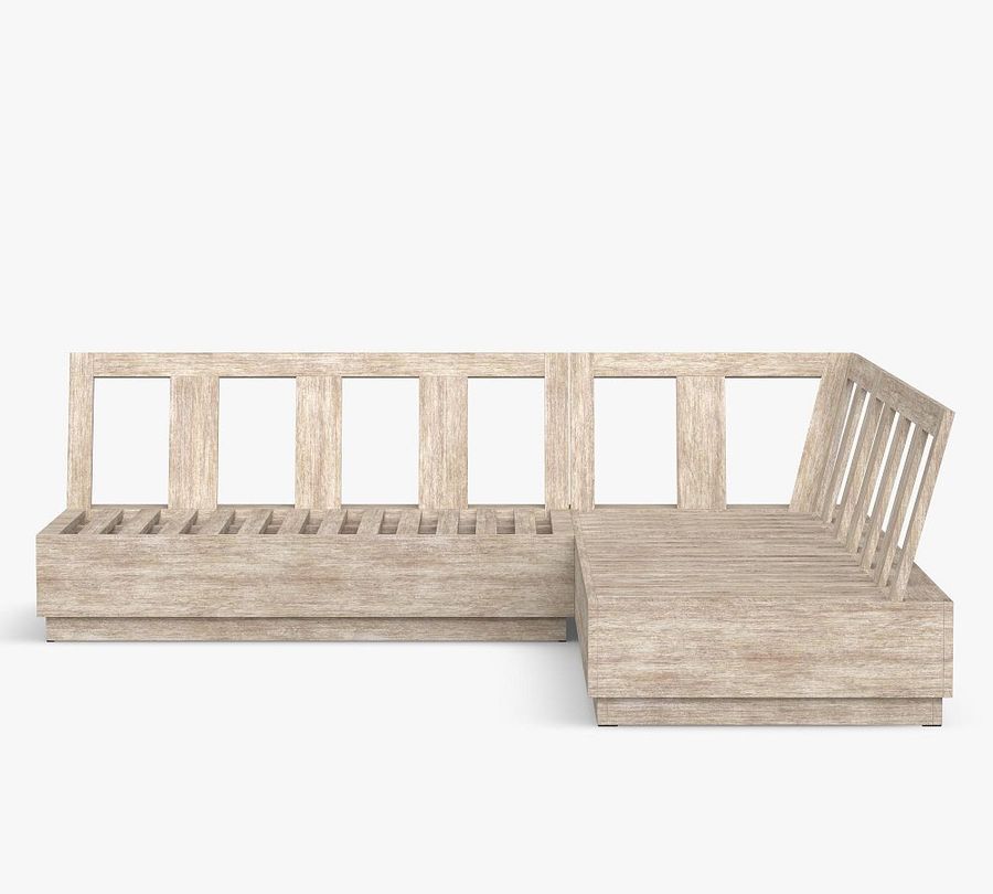 Indio Eucalyptus Modern Platform L-Shaped 3-Piece Outdoor Sectional (90&quot;) added by Spoak Member