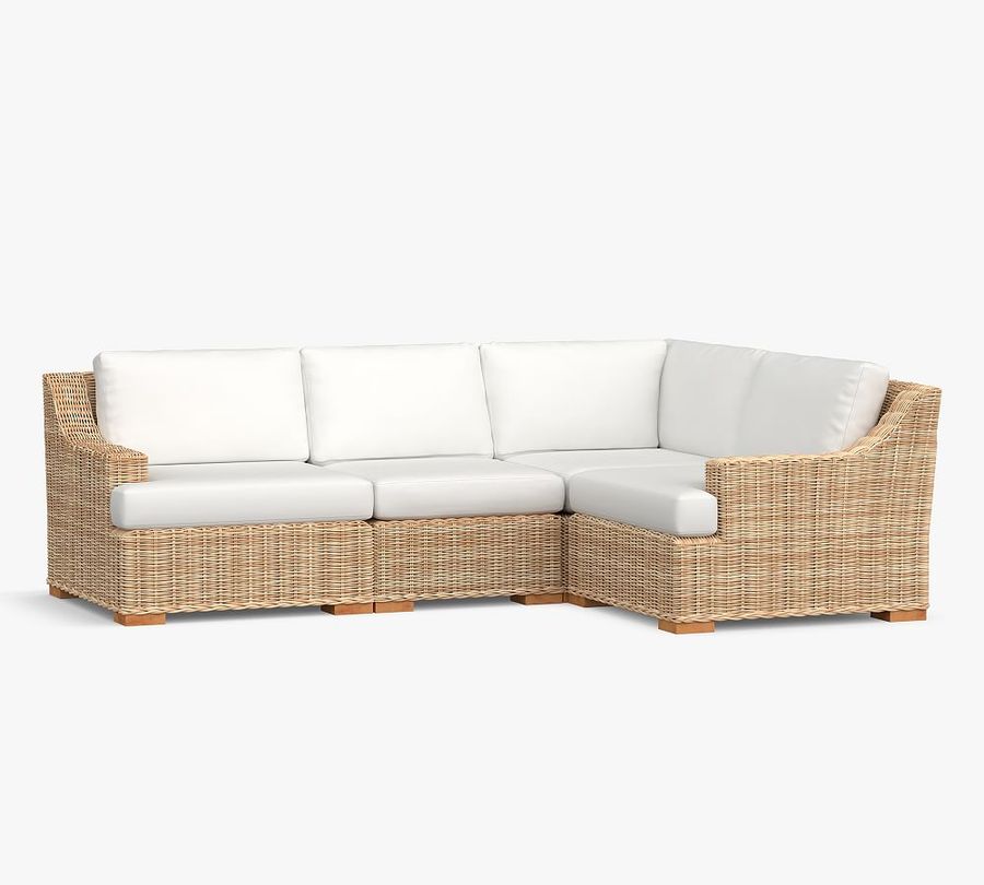 Huntington Wicker 4-Piece Slope Arm Outdoor Sectional (100&quot;) added by Spoak Member