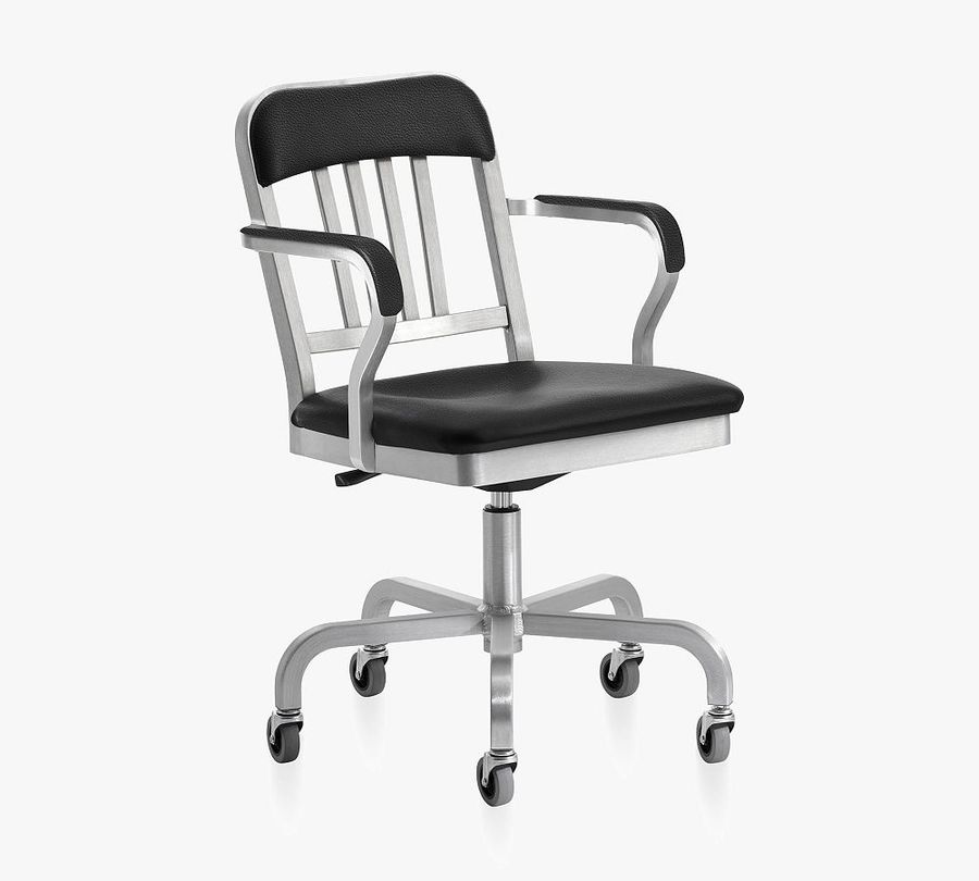 Emeco Navy&#174; Upholstered Swivel Desk Armchair added by Spoak Member