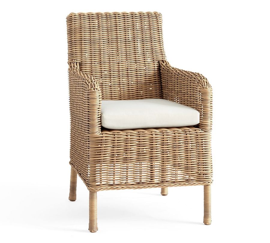 Huntington Wicker Roll Arm Outdoor Dining Chair added by Spoak Member