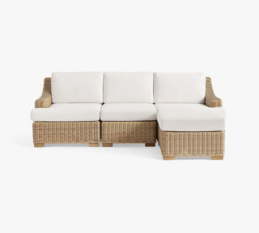 Huntington Wicker 4-Piece Slope-Arm Outdoor Sectional (95&quot;) added by Spoak Member