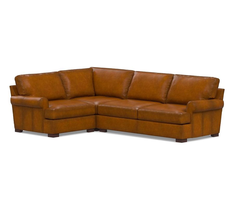 Townsend Roll Arm Leather 3-Piece Sectional (114&quot;) added by Spoak Member