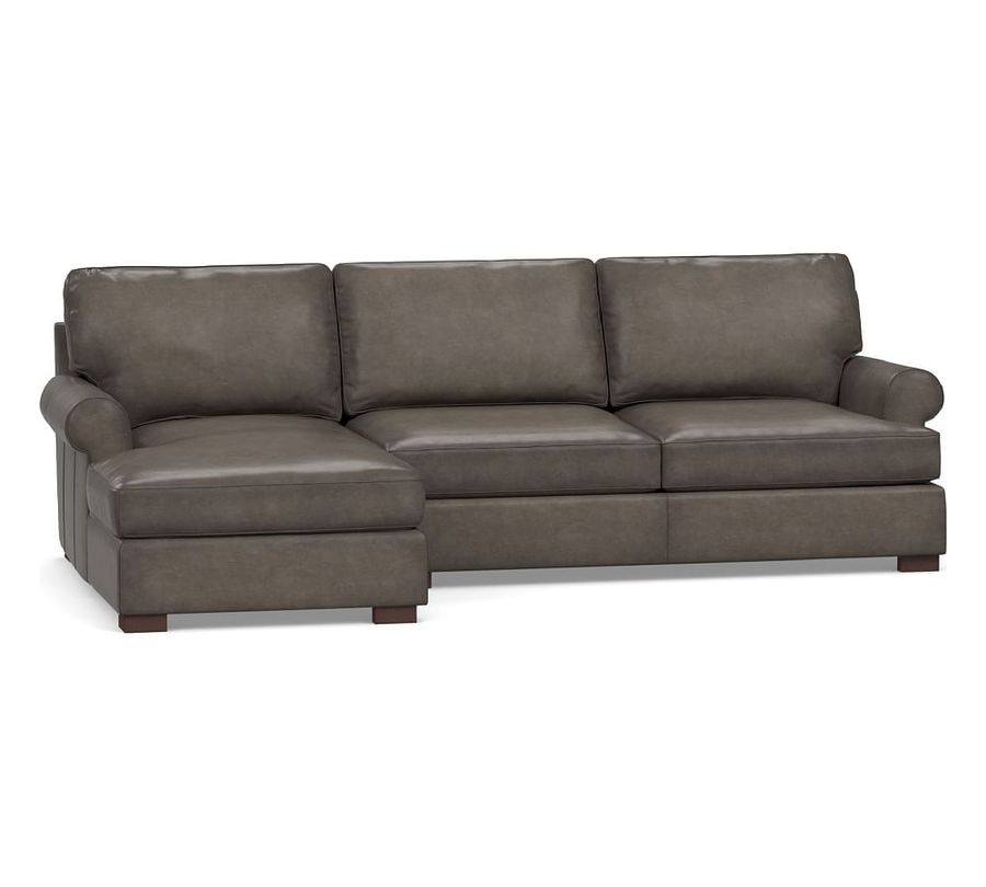 Townsend Roll Arm Leather Chaise Sectional (110&quot;) added by Spoak Member