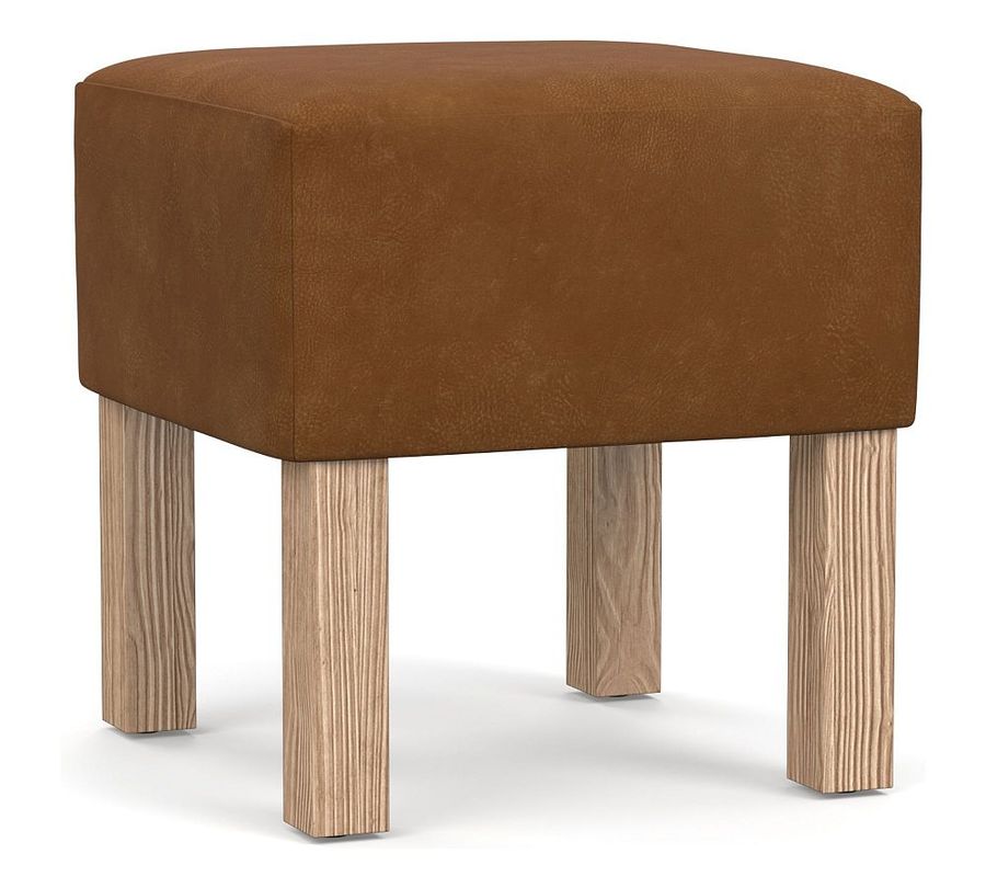 Arden Leather Stool with Wood Legs added by Spoak Member