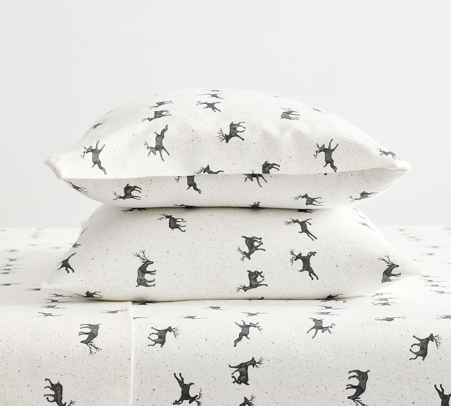 Rustic Reindeer Cotton Flannel Pillowcases - Set of 2 added by Spoak Member