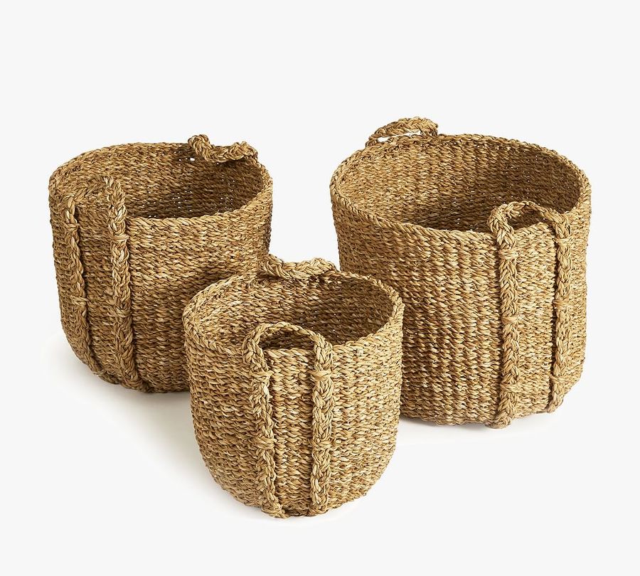 Andria Handwoven Seagrass Baskets - Set of 3 added by Spoak Member