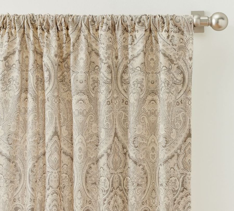 Open Box: Mackenna Paisley Printed Linen Cotton Curtain added by Spoak Member