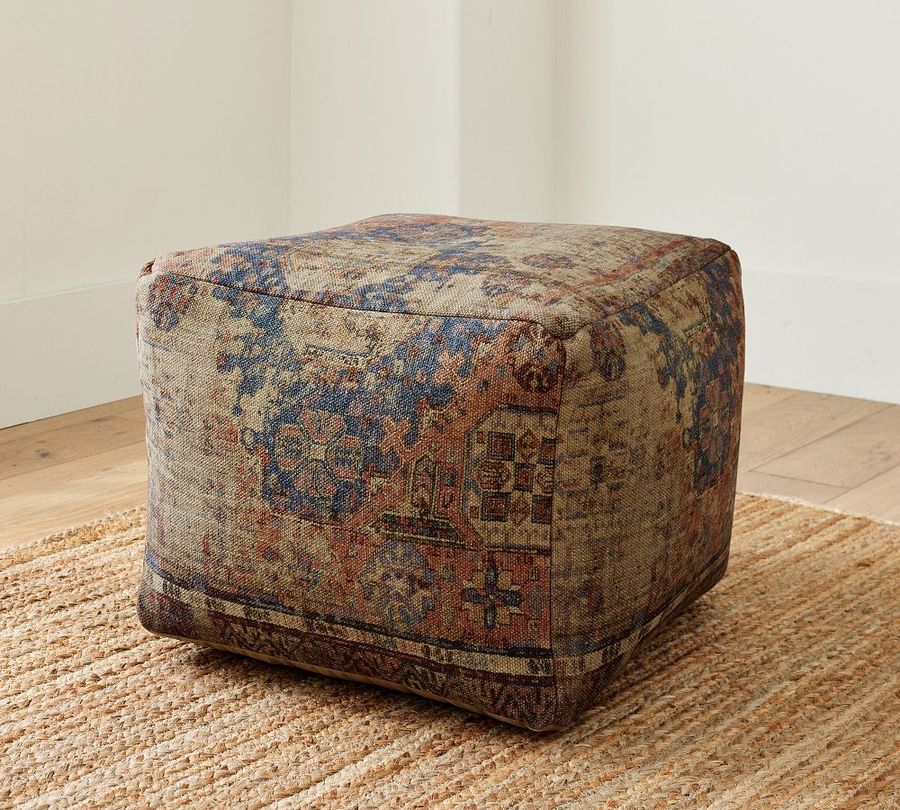Open Box: Navin Velvet Printed Pouf added by Spoak Member