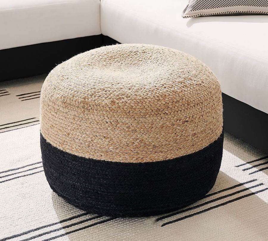 Handwoven Natural Fiber Round Pouf added by Spoak Member