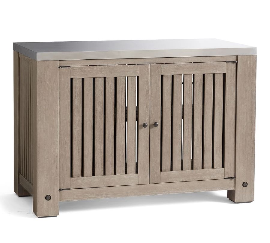 Abbott Outdoor Acacia Kitchen Convertable Refrigerator &amp; Double Door Cabinet (82&quot;) added by Spoak Member