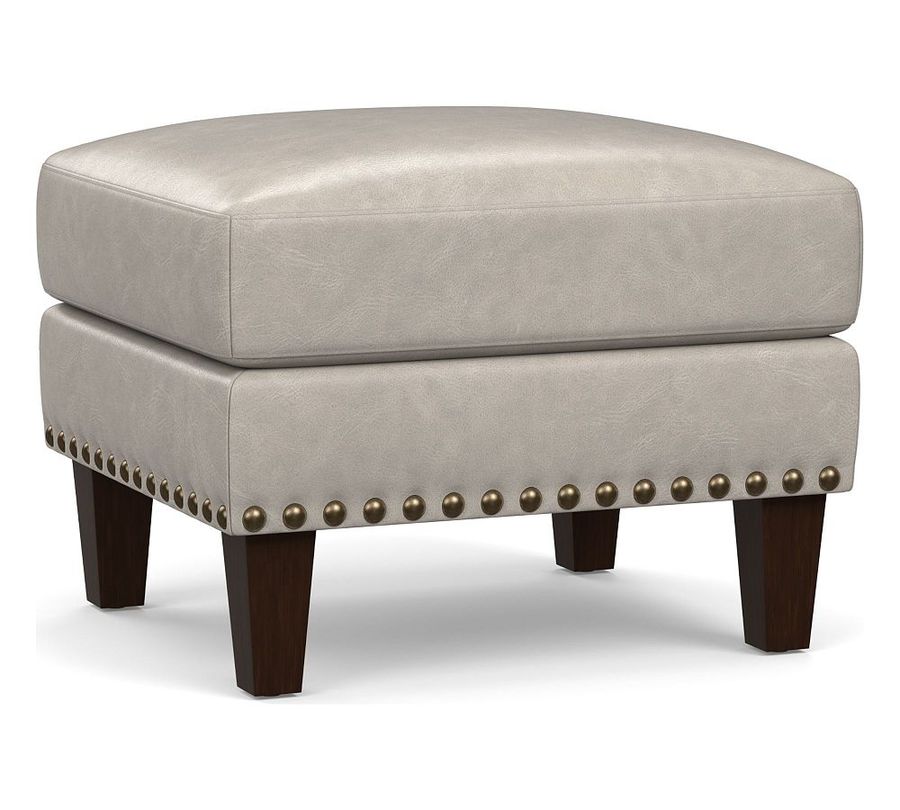 Harlow Leather Ottoman with Nailheads added by Spoak Member
