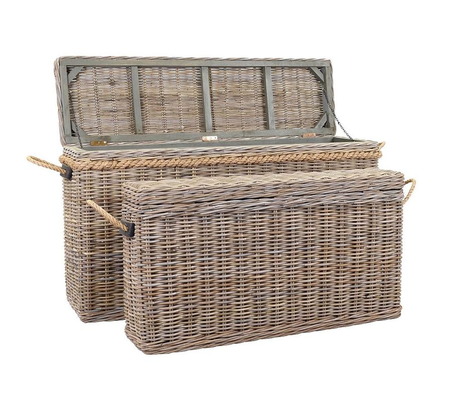Rattan Oversized Lidded Basket, Set of 2 added by Spoak Member