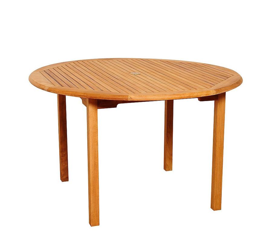 Reyes Teak Round Outdoor Dining Table (47&quot;) added by Spoak Member