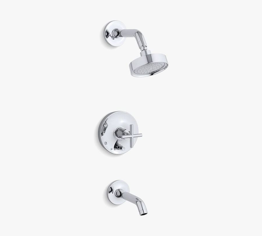 Kohler Purist &#174; Rite-Temp&#174; Cross Handle Shower and Tub Faucet W/ 2.5 GPM Showerhead added by Spoak Member
