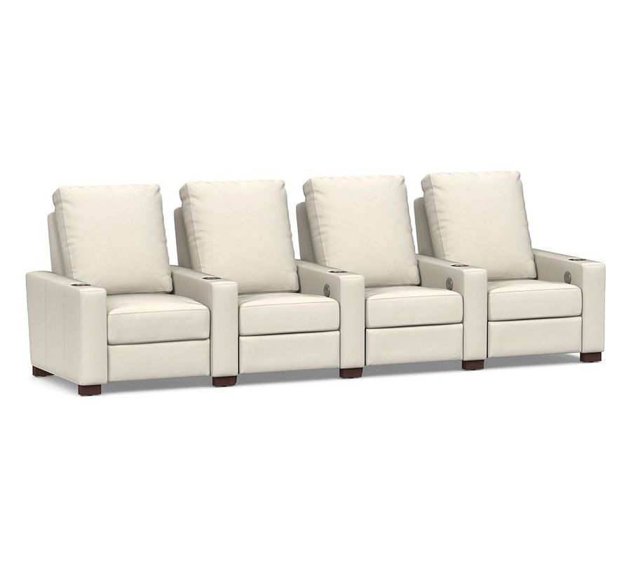 Turner Square Arm Leather Media Chair - Row of 4 added by Spoak Member