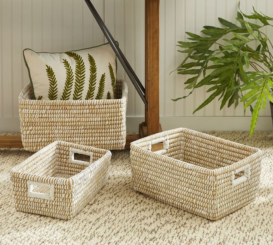 Dahlia Handwoven Rivergrass Utility Baskets - Set of 3 added by Spoak Member