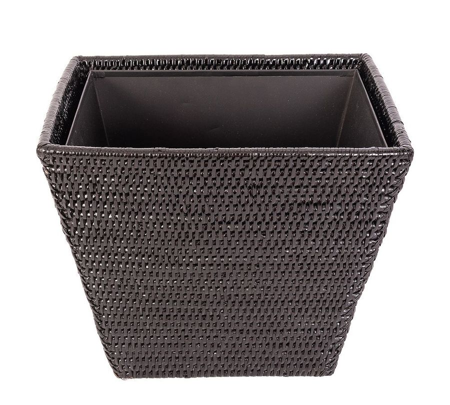 Tava Handwoven Rattan Tapered Waste Basket with Metal Insert added by Spoak Member