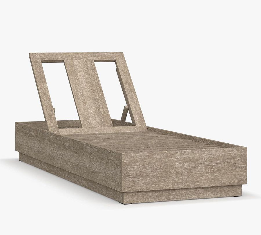 Indio Eucalyptus Modern Platform Outdoor Single Chaise Lounge added by Spoak Member